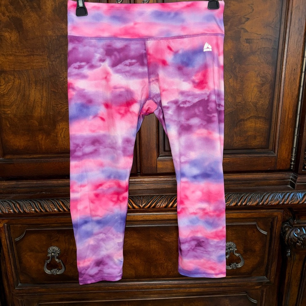 RBX Pink and Purple Tie-Dye Leggings